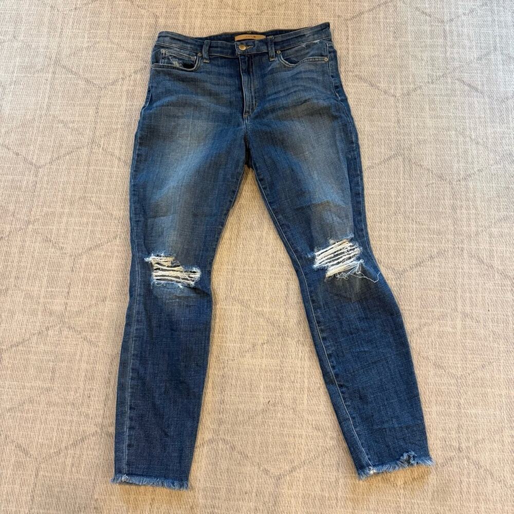 Joe's Jeans Women's W31 High Rise Distressed Skinny Jeans Blue